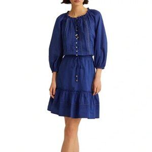 Ralph Lauren Off the Shoulder Dress Midi Tiered Size 14